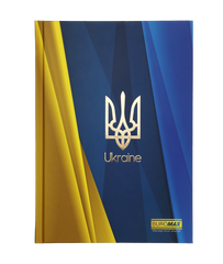 Блокнот UKRAINE, А-5, 96л., кл., тв. обкл., глян. лам., синій електрик, Синій